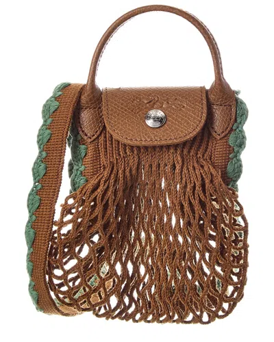 Longchamp Le Pliage Collection Xs Mesh Bag In Brown