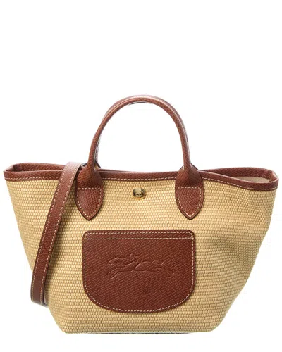 Longchamp Le Pliage Collection Xs Raffia Basket Bag In Brown