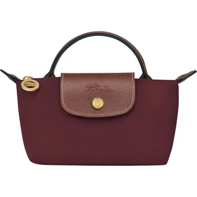 Shop Longchamp Le Pliage Cosmetics Case In Burgundy