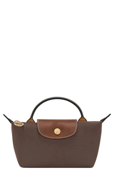 Longchamp Le Pliage Cosmetics Case In Brown