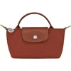 Longchamp Le Pliage Tote Bag In Red/cognac
