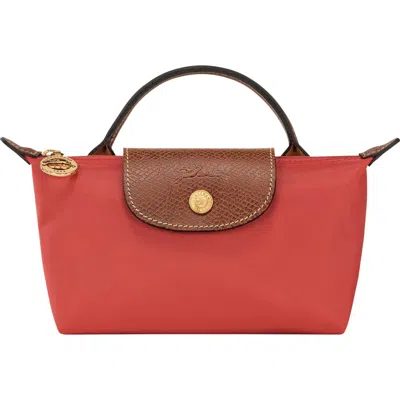 Longchamp Le Pliage Cosmetics Case In Tomato