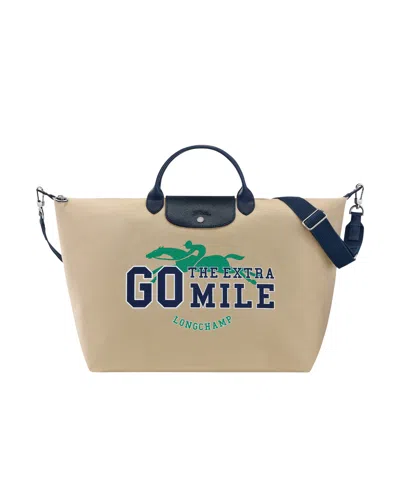 Longchamp Le Pliage Cotton Holdall In Nude