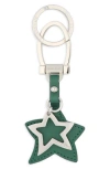 Longchamp Le Pliage Cuir Key Ring In Green