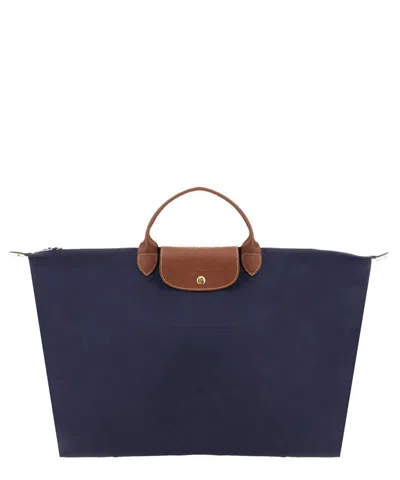 Longchamp Foldable Travel Tote Bag In Blue