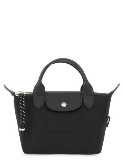 Longchamp Xs Le Pliage Energy Top Handle Bag In Black