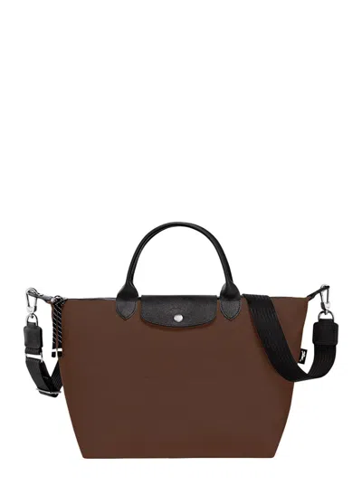 Longchamp Le Pliage Energy Brown Large Handbag With Adjustable And Removable Shoulder Bag And Embossed Logo On