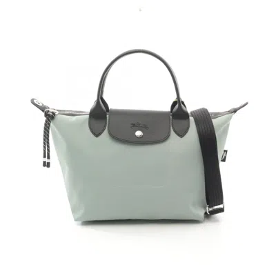 Longchamp Le Pliage Energy Canvas Leather 2way Bag In Green
