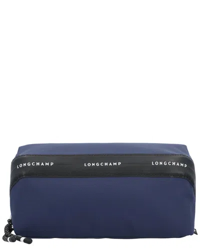 Longchamp Le Pliage Energy Canvas Pouch In Blue