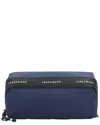 Longchamp Le Pliage Energy Canvas Pouch In Blue