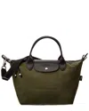 Longchamp Le Pliage Energy Canvas Shoulder Bag In Green