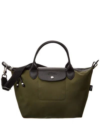 Longchamp Le Pliage Energy Canvas Shoulder Bag In Green