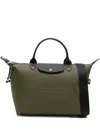 Longchamp Le Pliage Energy Canvas Leather Tote Bag In Green