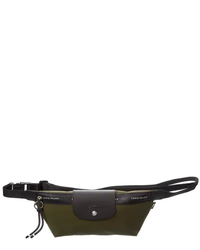 Longchamp Le Pliage Energy Medium Canvas Belt Bag In Green