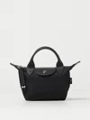 Longchamp Le Pliage Energy Xs Bag In Recycled Nylon And Grained Leather In Black