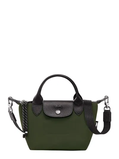 Longchamp Le Pliage Energy Xs Green Handbag With Adjustable And Removable Shoulder Strap In Tech Fabric Woman In Khaki/khaki