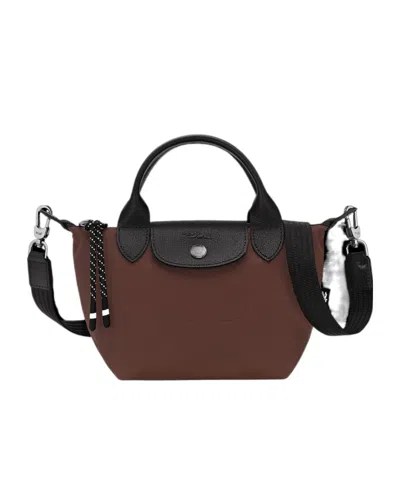 Longchamp Le Pilage Energy Canvas Handbag In Black