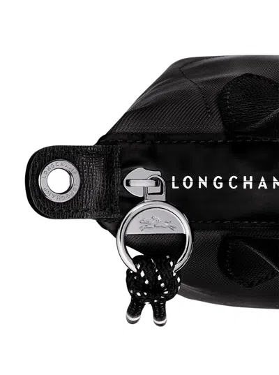 Longchamp Le Pliage Energy Xs Mini Tech Fabric Handbag With Adjustable Crossbody Strap In Black