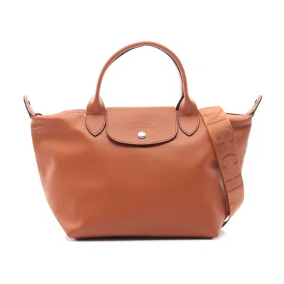 Longchamp Le Pliage Extra S Leather Handbag In Brown