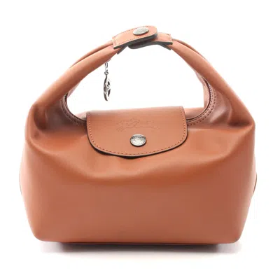 Longchamp Le Pliage Extra Xs Leather Handbag In Brown