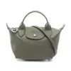 Longchamp Le Pliage Extra Xs Leather Handbag In Green