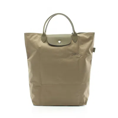 Longchamp Le Pliage Fabric Leather Shopping Bag Tote Bag In Green