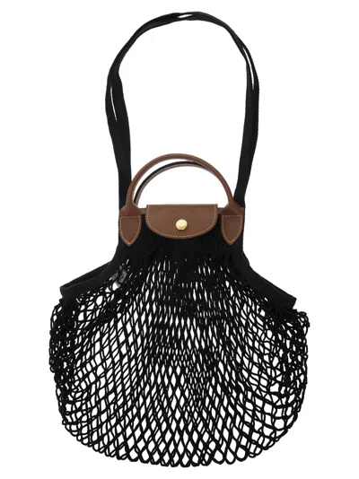 Longchamp Le Pliage Filet - Top Handle Bag In Black
