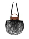 Longchamp Le Pliage Filet Bag In Black