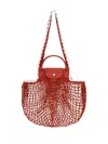 Longchamp `le Pliage Filet Crochet` Large Mesh Bag
