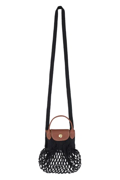 Longchamp Le Pliage Filet Crossbody Bag In Black