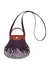 Longchamp Xs Le Pliage Filet Mesh Shoulder Bag In Pink