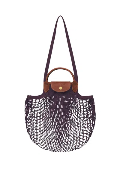 Longchamp Le Pliage Filet L Bag Eggplant