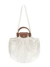 Longchamp Sac Filet L Le Pliage Filet In White