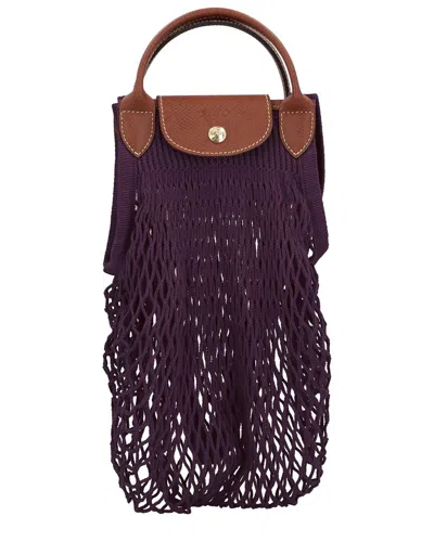 Longchamp Le Pliage Filet L Mesh Bag In Purple