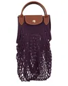 Longchamp Le Pliage Filet L Mesh Bag In Purple