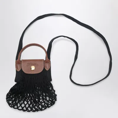 Longchamp Le Pliage Filet Mini Bag In Black