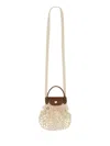 Longchamp Le Pliage Filet Mini Bag In White
