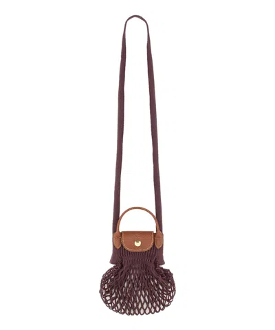 Longchamp Le Pliage Filet Mini Bucket Bag In Brown