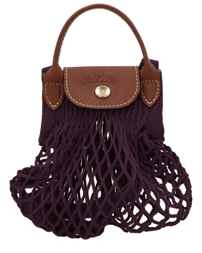Longchamp Le Pliage Filet Xs Mesh Bag In Purple