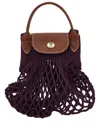 Longchamp Le Pliage Filet Xs Mesh Bag In Purple