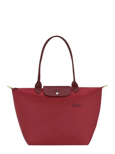 Longchamp Le Pliage Green In Red