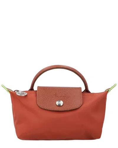 Longchamp Le Pliage Green Canvas Pouch With Handle