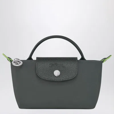 Longchamp Le Pliage Green Graphite Coloured Clutch Bag