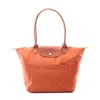 Longchamp Le Pliage Green L Shoulder Bag In Brown
