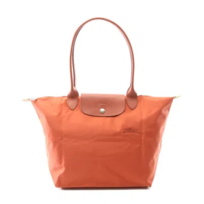 Longchamp Le Pliage Green L Shoulder Bag In Brown