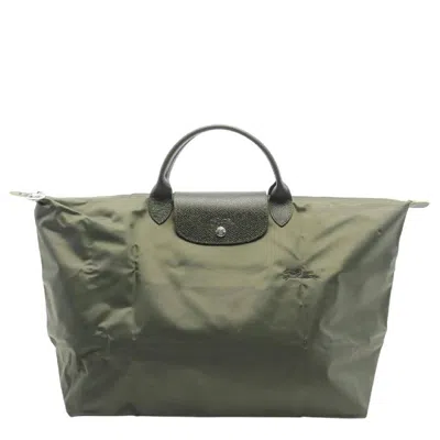 Longchamp Le Pliage Green L Top Handle Bag