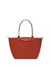 LONGCHAMP `LE PLIAGE GREEN` LARGE TOTE BAG