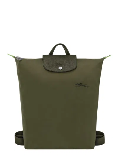 Longchamp Le Pliage Green M - Canvas Backpack