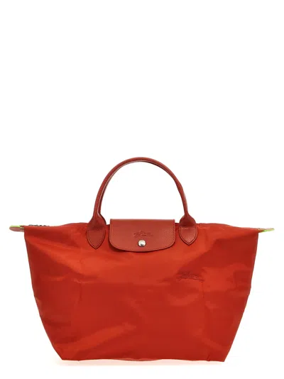 Longchamp Le Pliage Green M In Red