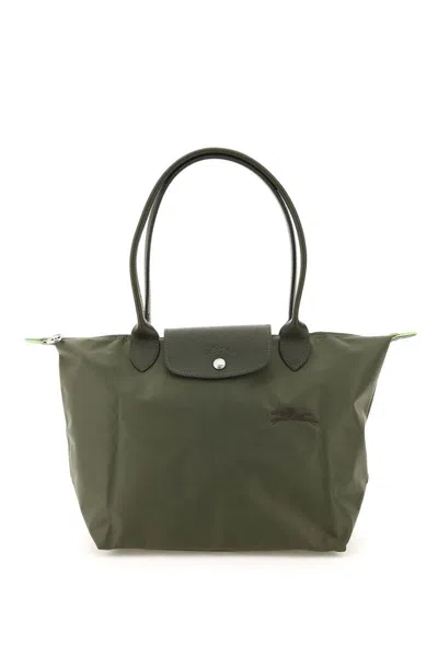 Longchamp Le Pliage Green M Shoulder Bag In Verde
